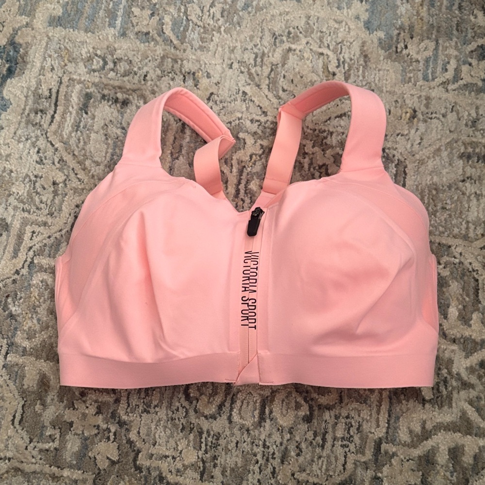 Victoria’s Secret VS Pink Victoria Sport Pink Sports Bra Zipper Front 34DDD